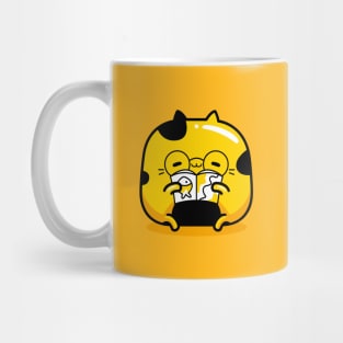 yellow cat storyteller profession Mug